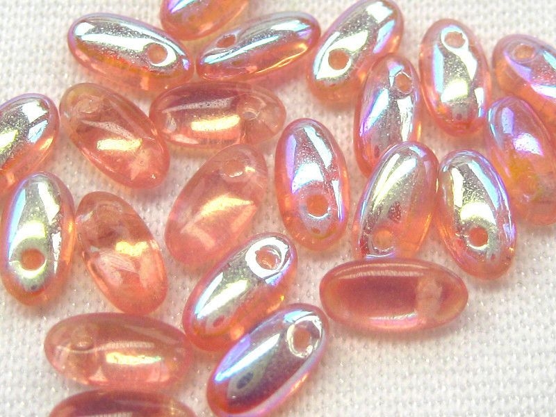 6mm Rizo Beads Rose AB Glasperlen 10g