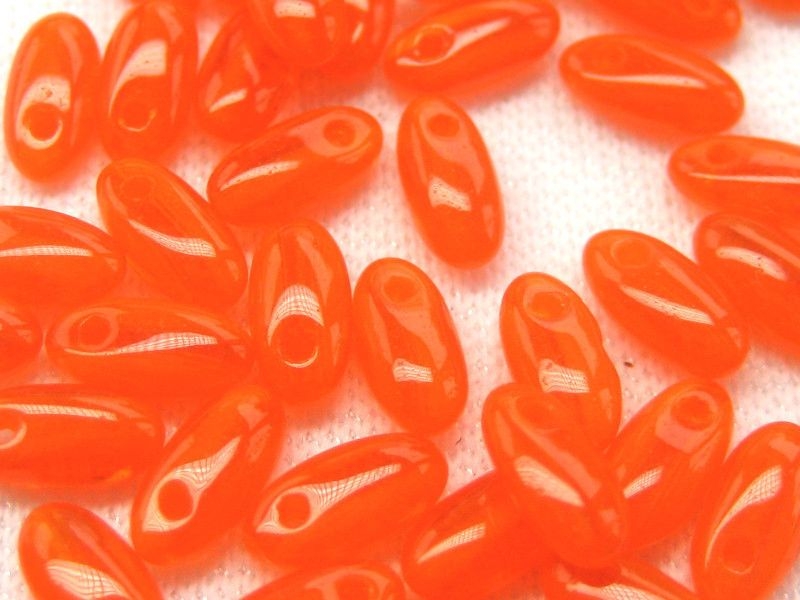 6mm Rizo Beads Hyacinth Opal orange Glasperlen 10g