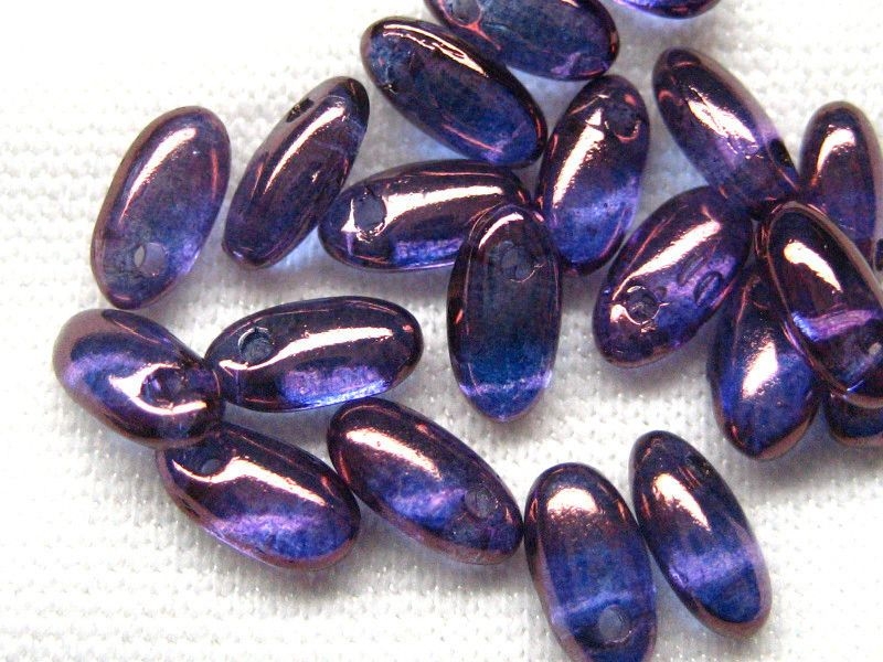 6mm Rizo Beads Luster Amethyst Glasperlen 10g