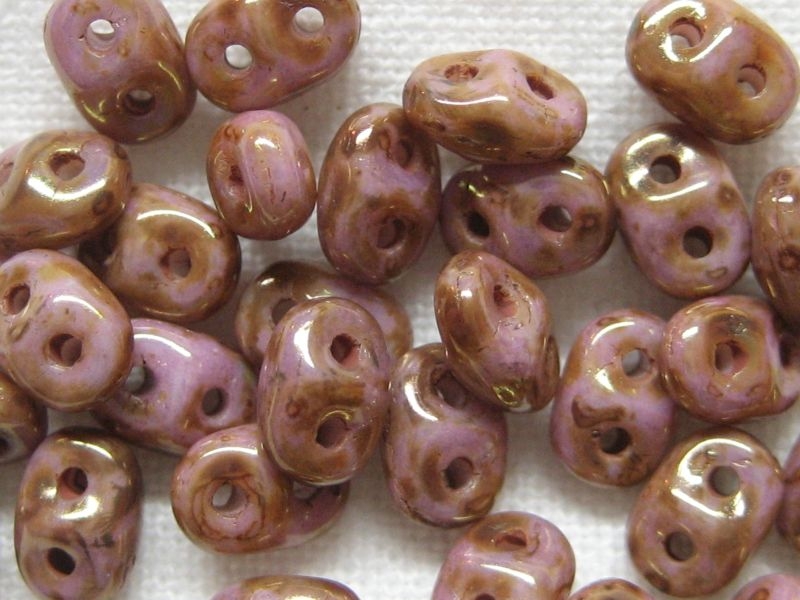 10g Super Duos White Lila Gold Luster