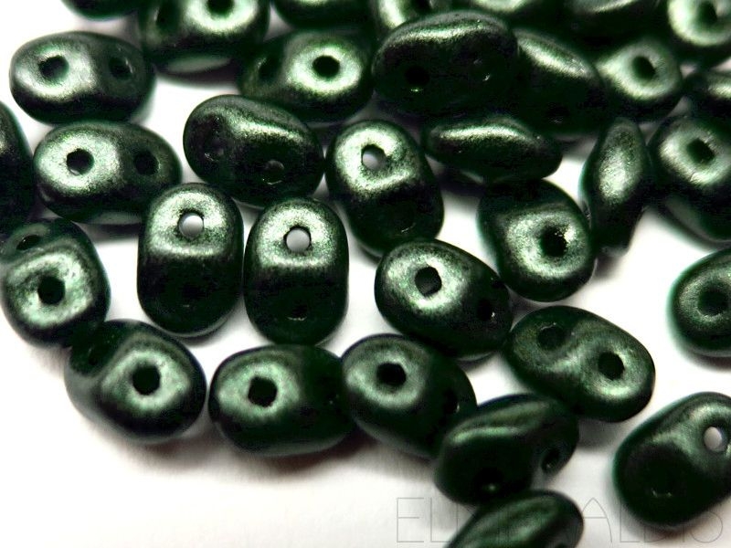 10g Super Duos Dark Green Pastel Rainbow