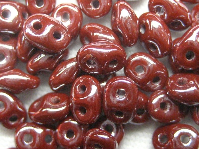 10g Super Duos Luster Opaque Chocholate