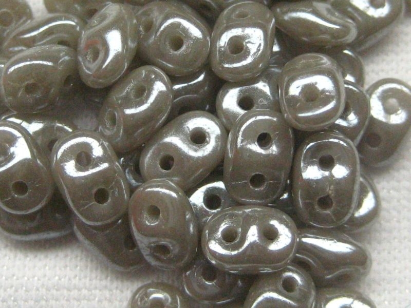 SuperDuos Luster Hematite Opaque Grey 10g