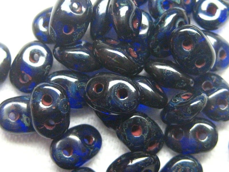 SuperDuos Cobolt Picasso dunkelblau 10g