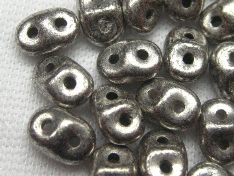 SuperDuos Silver Luster Jet 10g