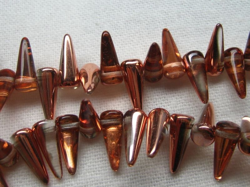 5x13mm 10x Spikes Crystal Capri Gold