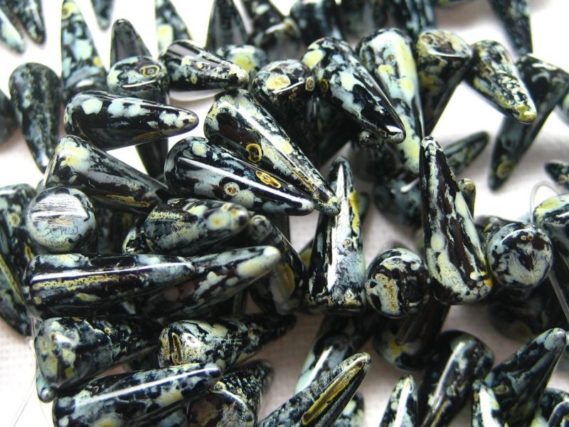 5x13mm 10x Spikes Jet Picasso