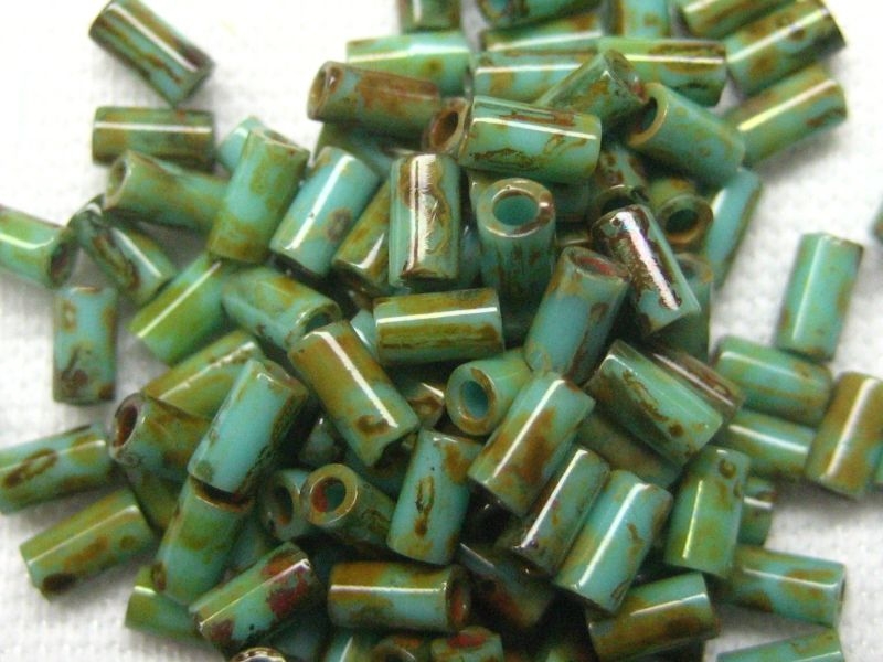 3mm Stiftperlen TOHO Hybrid Turquoise Picasso 10g