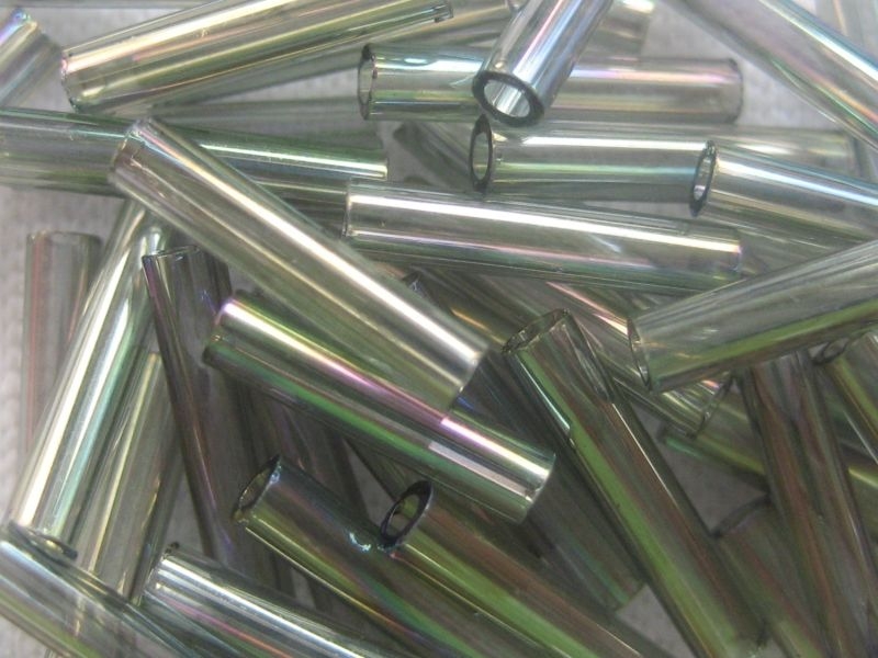 9mm 10g TOHO Stifte Transparent Rainbow Gray