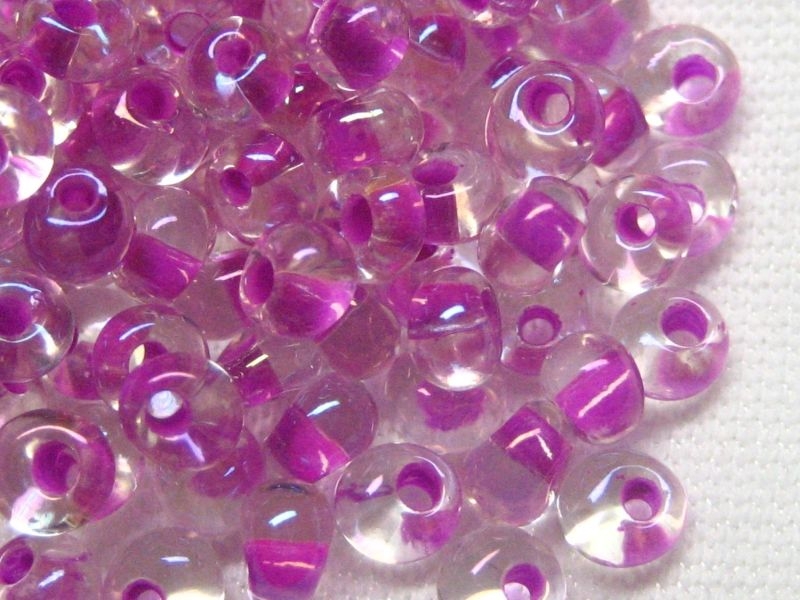 3mm Magatama TOHO Crystal Opaque Fuchsia Lined 10g