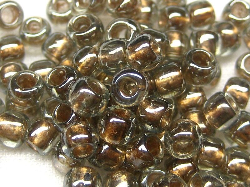 3/0 Rocailles TOHO Gold Lined Black Diamond 10g
