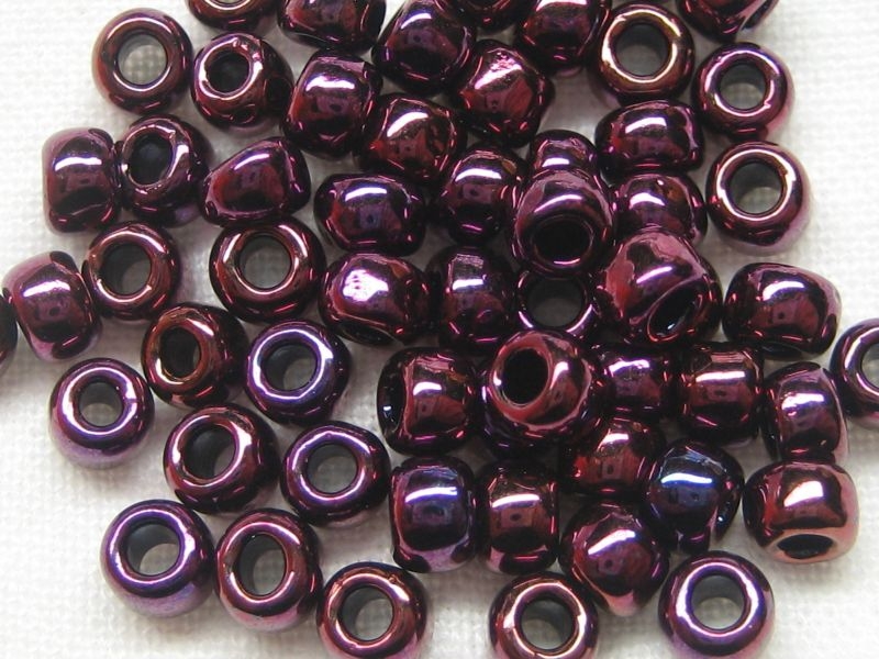 6/0 10g TOHO Rocailles Higher Metal Dark Amethyst