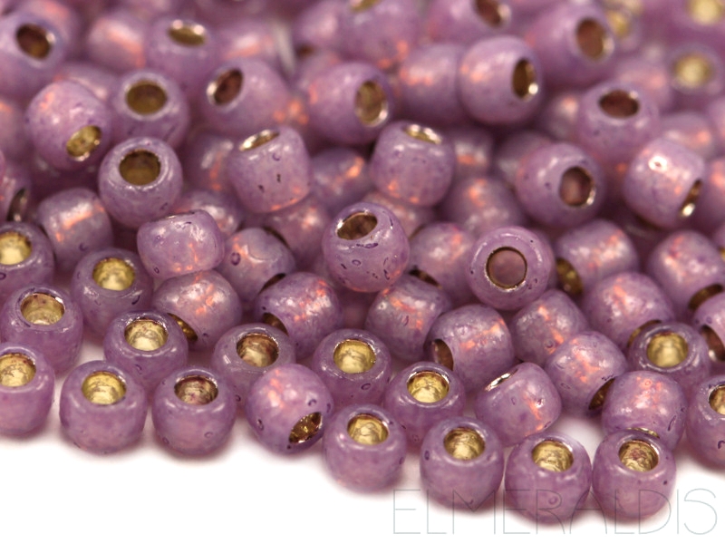 6/0 Rocailles TOHO PF Silverlined Translucent Milky Amethyst violett lila 10g