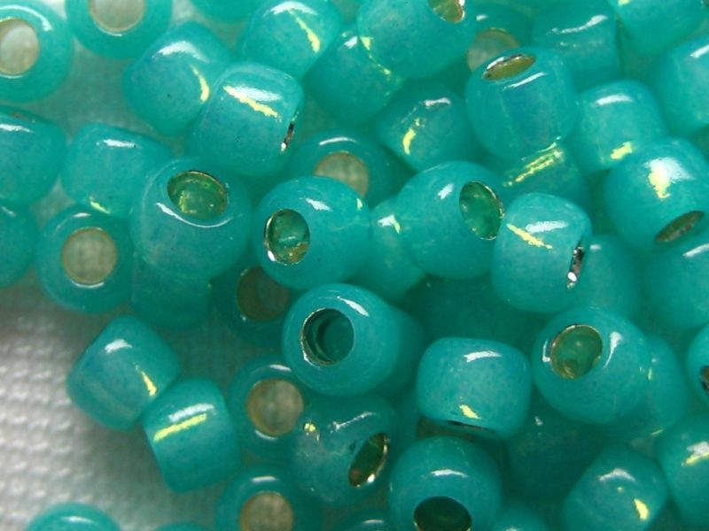 8/0 Rocailles TOHO Silver Lined Milky Teal 10g