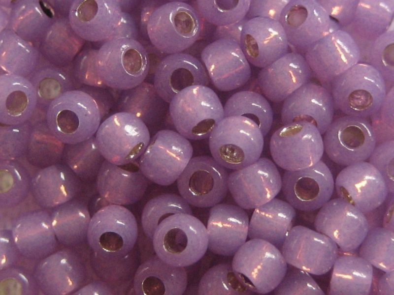8/0 Rocailles TOHO Silver Lined Milky Amethyst 10g