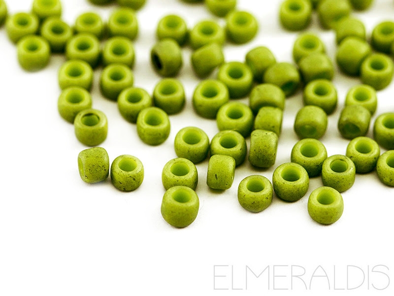 8/0 TOHO Rocailles Semi Glazed Honeydew grün 10g