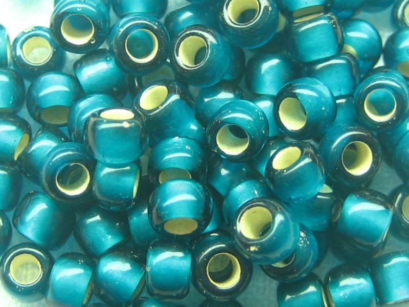 8/0 Rocailles TOHO Silver Lined Frosted Teal 10g