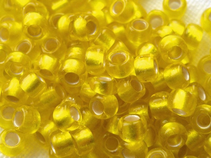 8/0 Rocailles TOHO Silver Lined Frosted Lemon 10g