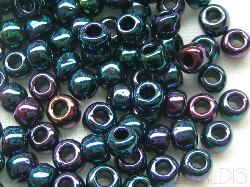 8/0 Rocailles TOHO Higher Metallic Dragonfly blaugrün 10g