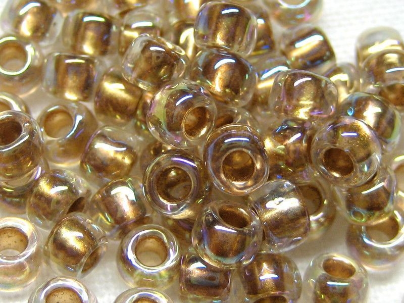 8/0 Rocailles TOHO Gold Lined RB Crystal 10g