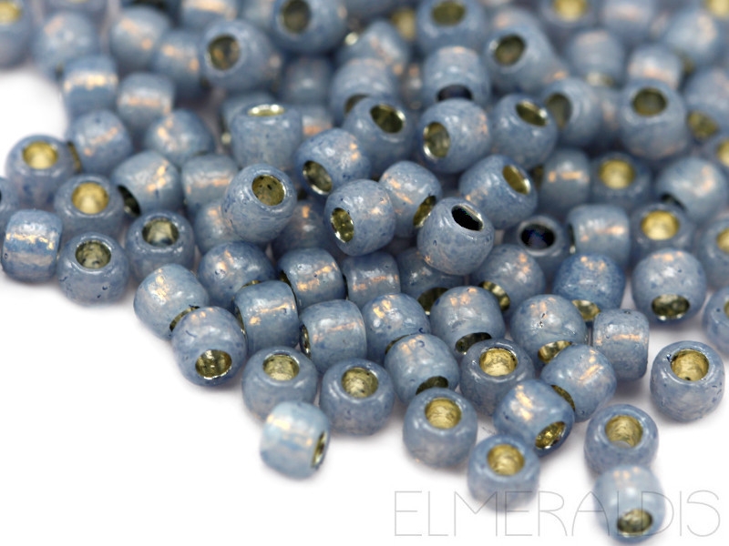 8/0 Rocailles TOHO PF Silverlined Milky Montana Blue dunkelblau 10g