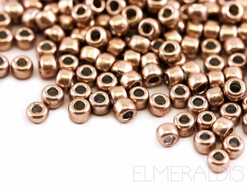 8/0 Rocailles TOHO Hybrid ColorTrends Metallic Hazelnut hellbraun 10g
