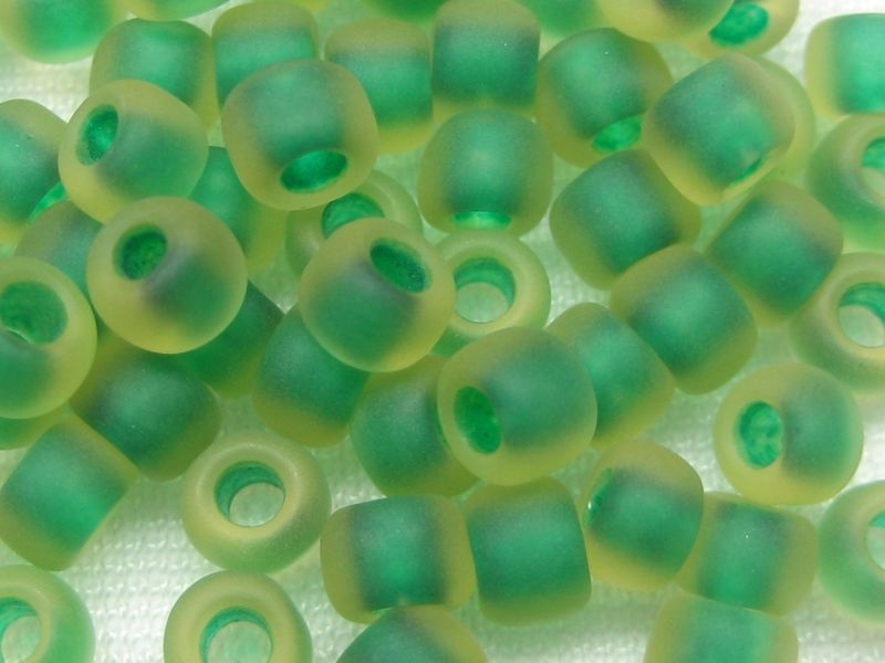11/0 Rocailles TOHO Frosted Jonquil Emerald 10g