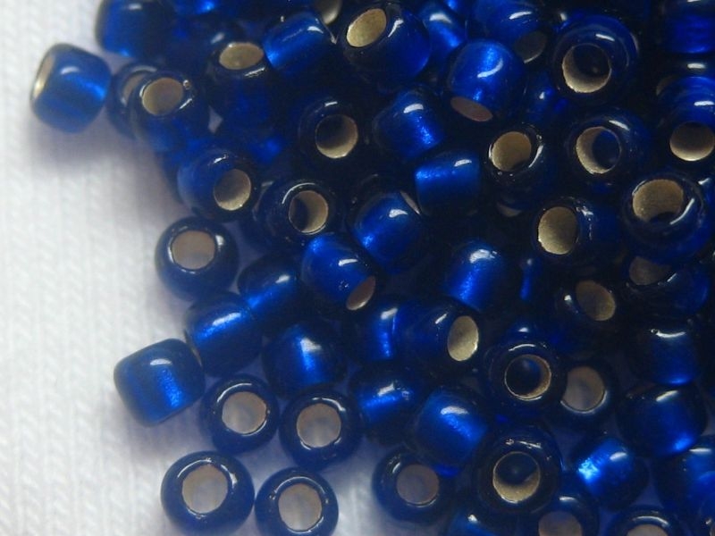 11/0 10g TOHO Rocailles Silverlined Frost Cobalt