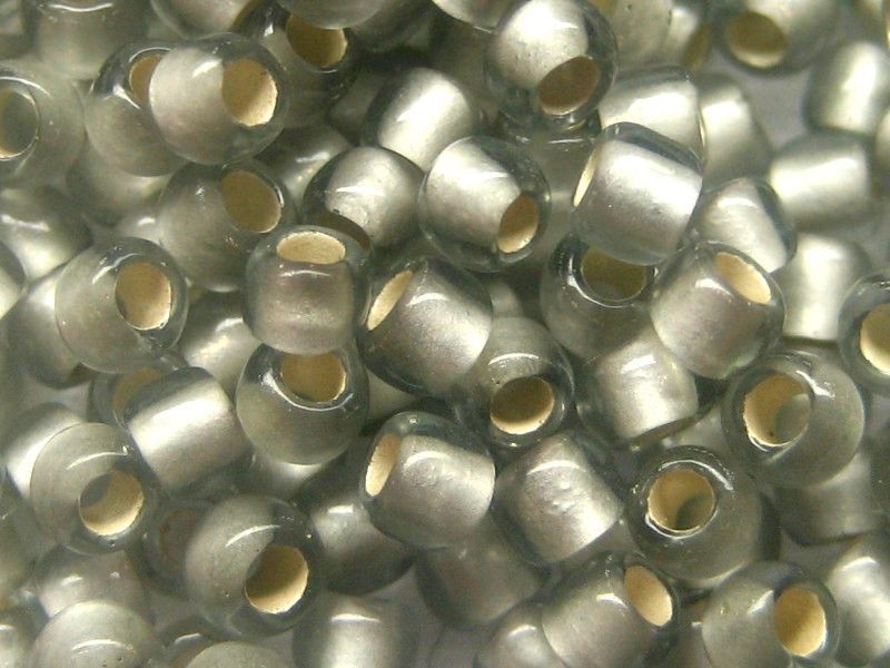11/0 Rocailles TOHO Silverlined Frosted Black Diamond 10g