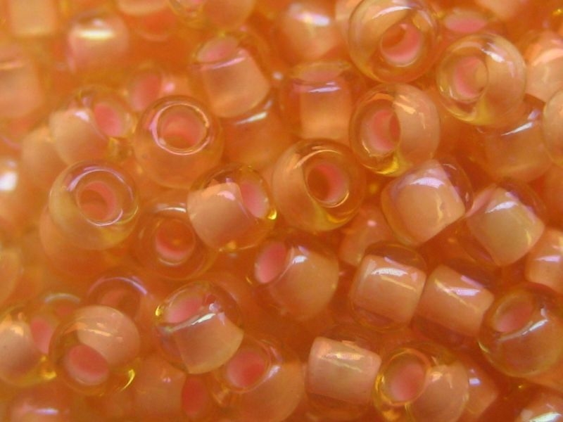11/0 Rocailles TOHO Light Topaz Peach Lined 10g
