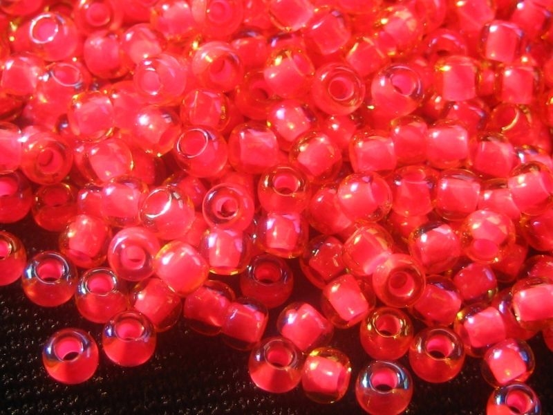 11/0 Rocailles TOHO Light Topaz Neon Pink 10g