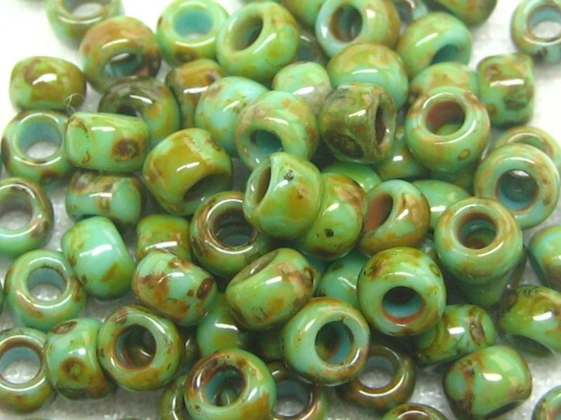 11/0 Rocailles TOHO HYBRID Turquoise Picasso 10g