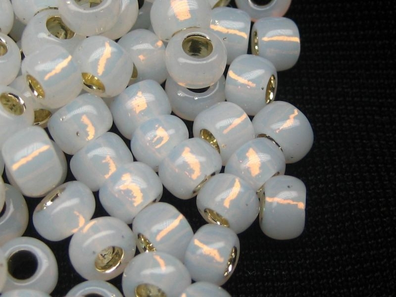 15/0 Rocailles TOHO Silverlined Milky White weiss weiß 10g