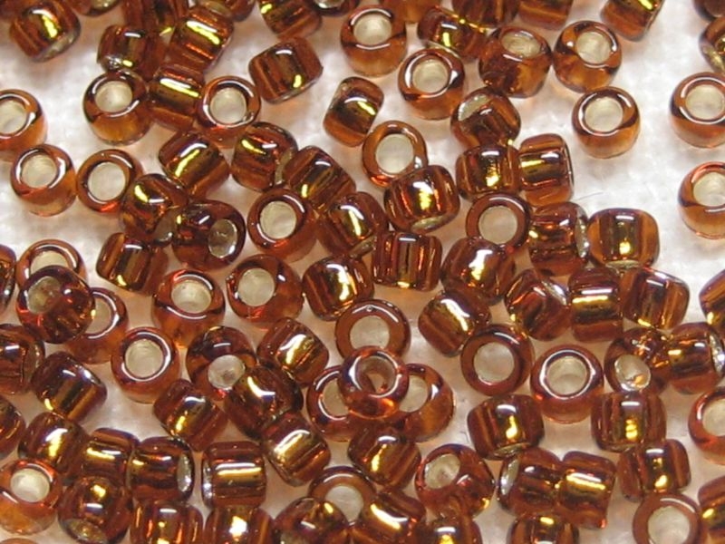 15/0 10g TOHO Rocailles Silver Lined Smoky Topaz