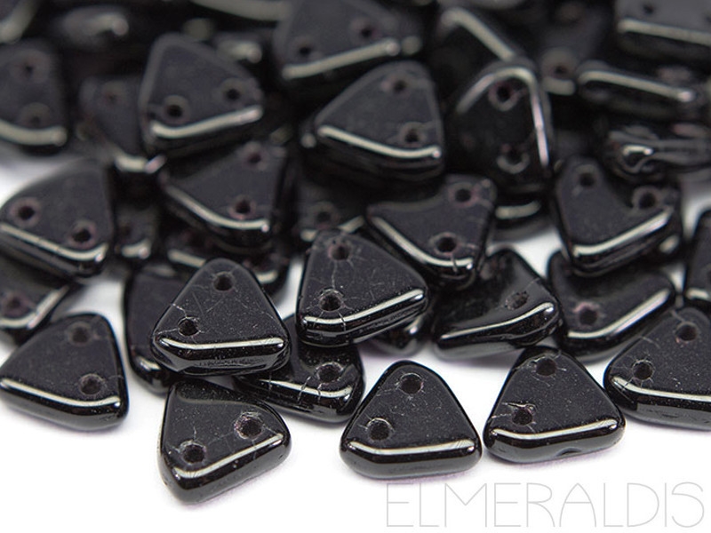 6mm CzechMates™ Triangle Jet Black 5g ca. 40x