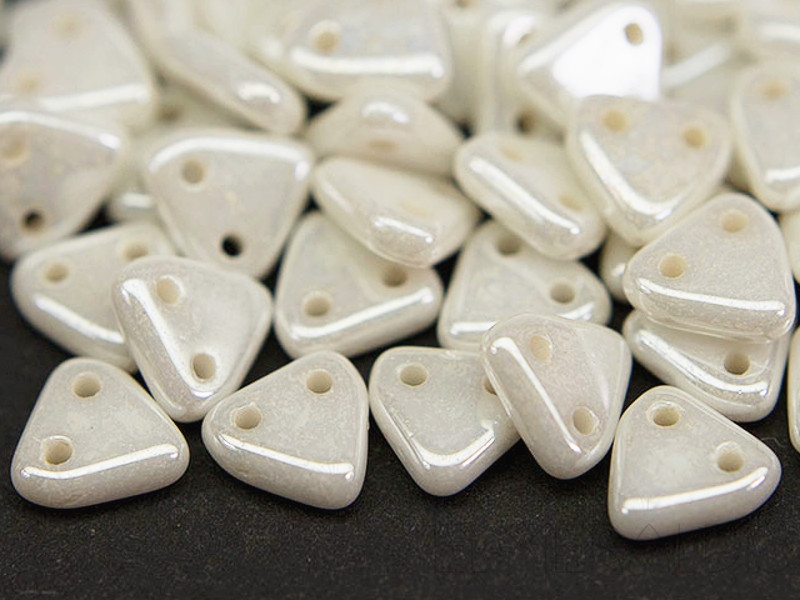 6mm CzechMates™ Triangle White Luster 5g ca. 40x