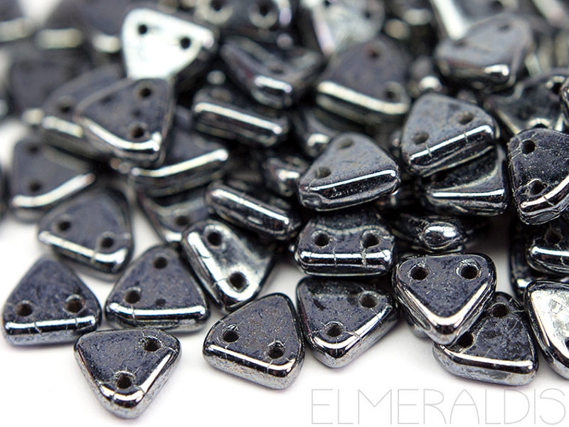 6mm CzechMates™ Triangle Hematite grau 5g ca. 40x