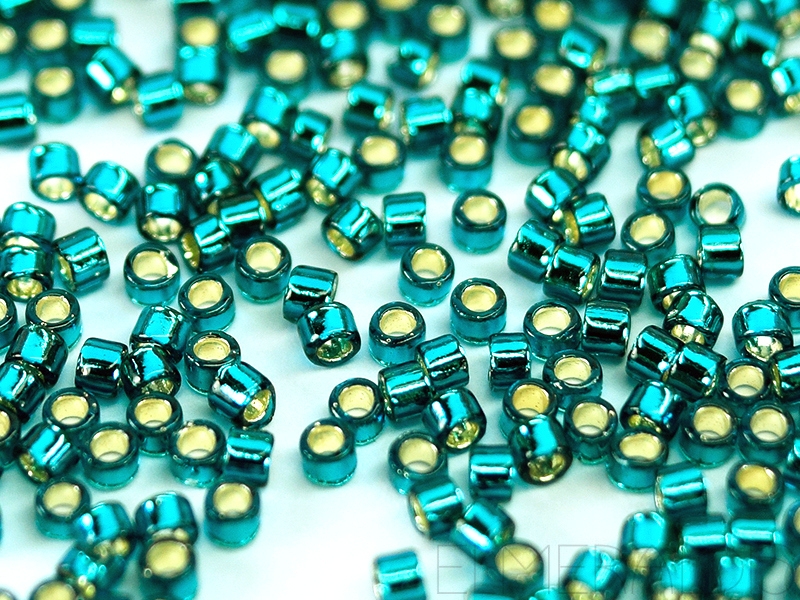 11/0 Delica TOHO Treasures Silverlined Teal Petrol blaugrün 5g