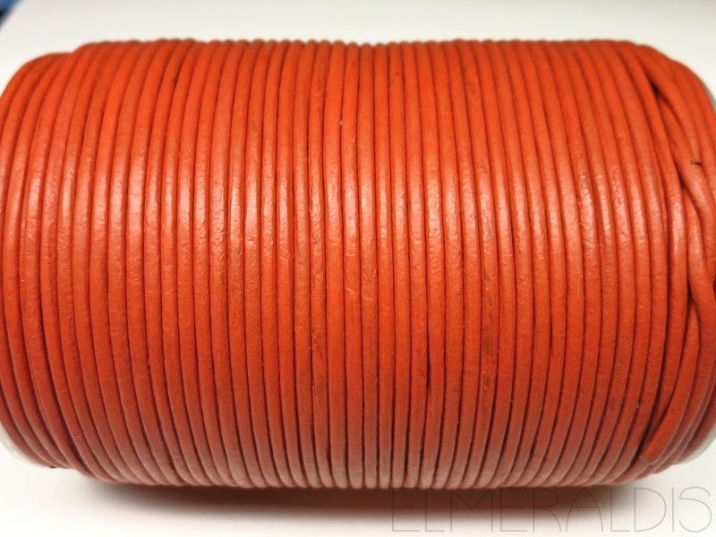 1 mm Lederband Orange 1 m