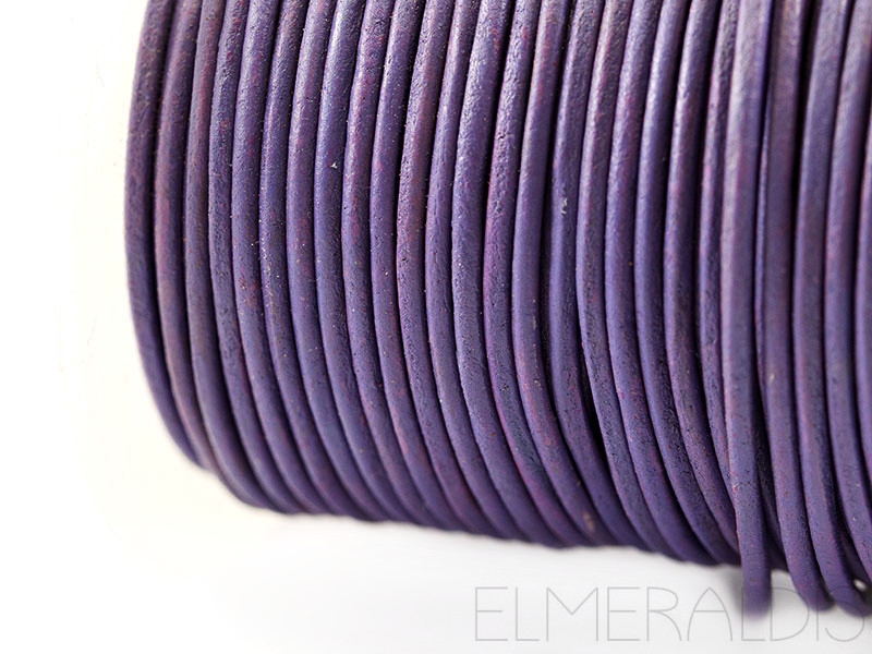 1mm Lederband Pastel Purple violett lila 1m