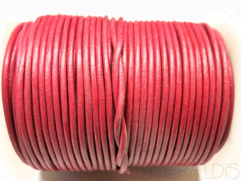 1,5 mm Lederband Fuchsia weinrot 1 m