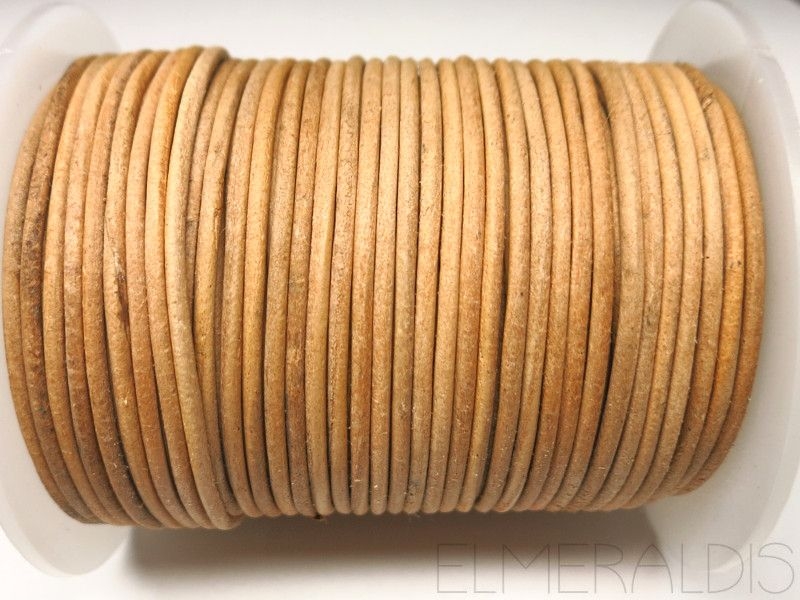 1,5 mm Lederband Natural beige 1 m