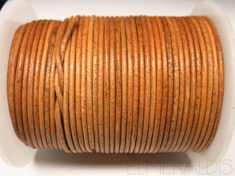 1,5 mm Lederband Dark Natural Beige natur 1 m
