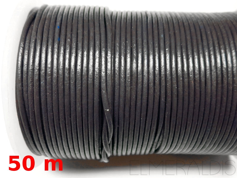 1,5 mm Lederband Dark Grey Gray dunkelgrau 50 m