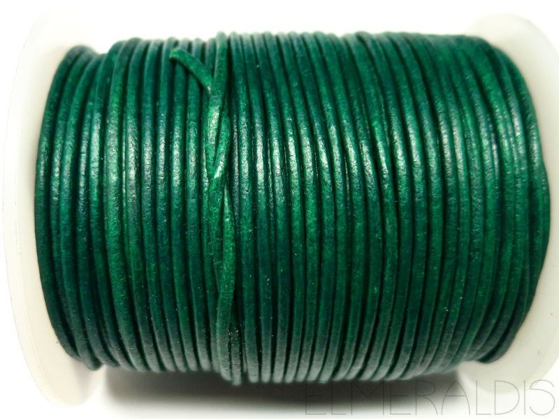 1,5 mm Lederband Forest Green grün 1 m