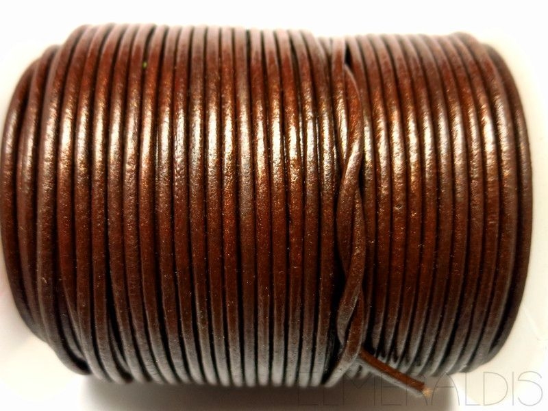 2 mm Lederband Metallic Copper 1 m