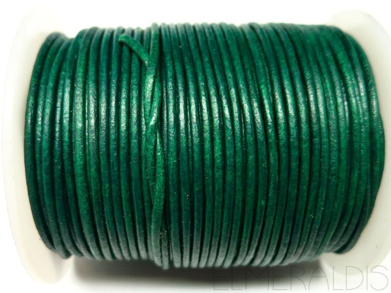 2 mm Lederband Forest Green 1 m