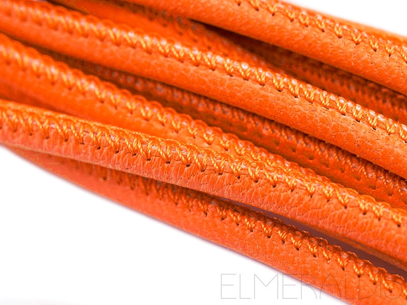 4mm Lederband Nappa Bright Orange 20cm