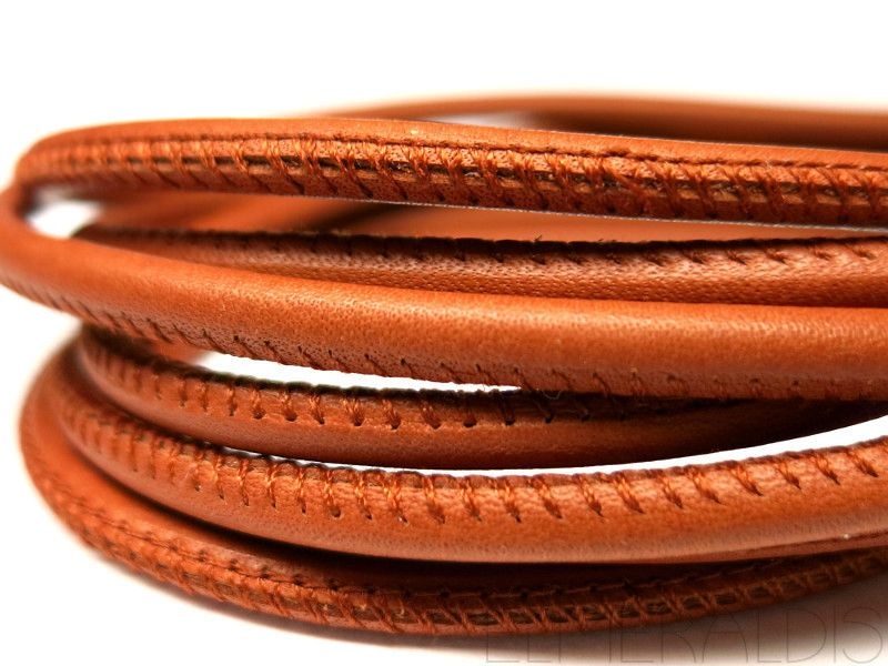 4mm Nappa Lederband Cognac 20cm