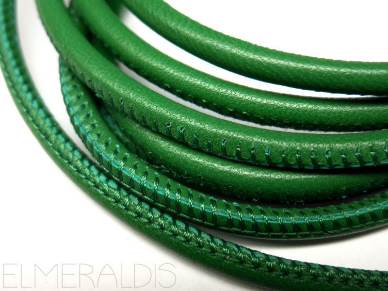 4mm Nappa Lederband Dark Green dunkelgrün 20cm